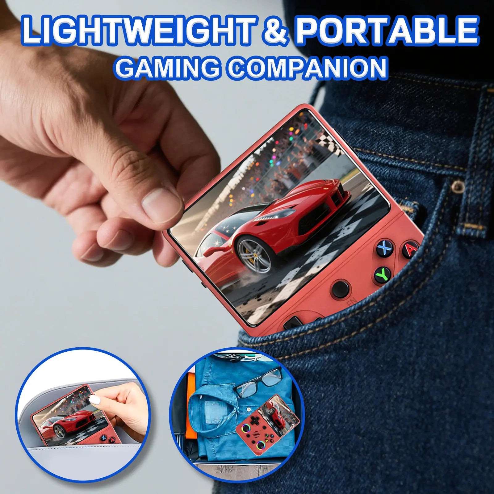 RG36 Pro Open Source Retro Handheld Gaming Console - 3.5-Inch IPS Display, Preloaded with Classic Games, 64GB TF Card, Portable Travel Gaming Device, Ideal Gift for Teens and Partners - Black