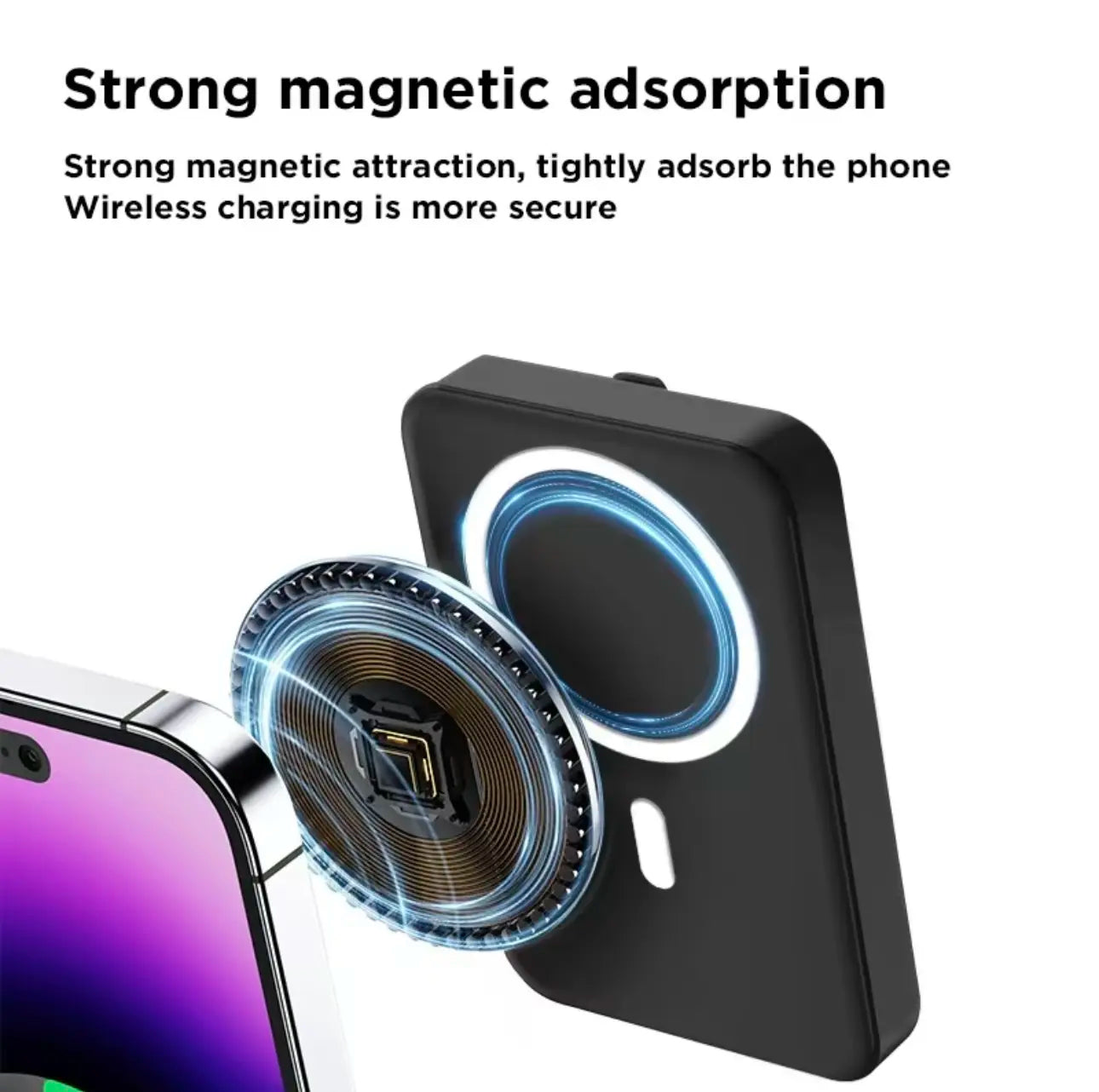 10,000mAh Magnetic Portable Wireless Power Bank for iPhone 12 - 17 Series, Compatible with Cases