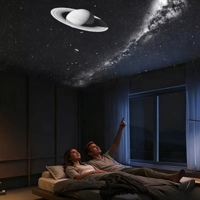 2-In-1 Projector Night Light,Usb Galaxy Projector with 12 Random Sliding Projection Films,Starry Sky Night Light Projector with Adjustable Brightness for Car,Room Decor, Wall Lamp, a Wonderful Gift
