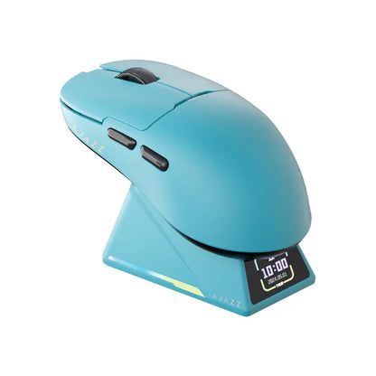 Ajazz AJ159 APEX Wireless Gaming Mouse, PC Accessory, 56G Ultra-Lightweight Ambidextrous Design, PAW3950 Sensor, Tri-Mode Connectivity, 32000 DPI, with TFT Color Screen Charging Dock