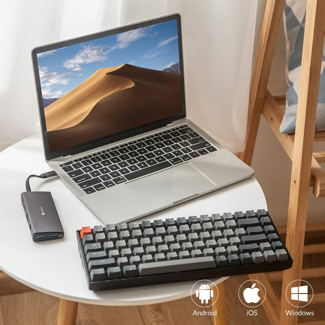 K2 75% Layout RGB Bluetooth Wireless Mechanical Keyboard Compact 84 Keys USB Wired Gaming Keyboard for Mac And Windows