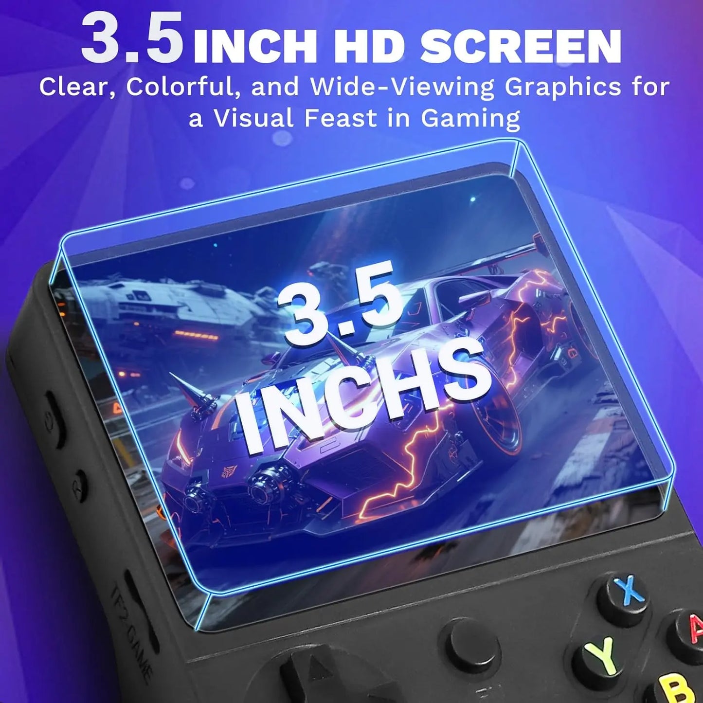 RG36 Pro Open Source Retro Handheld Gaming Console - 3.5-Inch IPS Display, Preloaded with Classic Games, 64GB TF Card, Portable Travel Gaming Device, Ideal Gift for Teens and Partners - Black