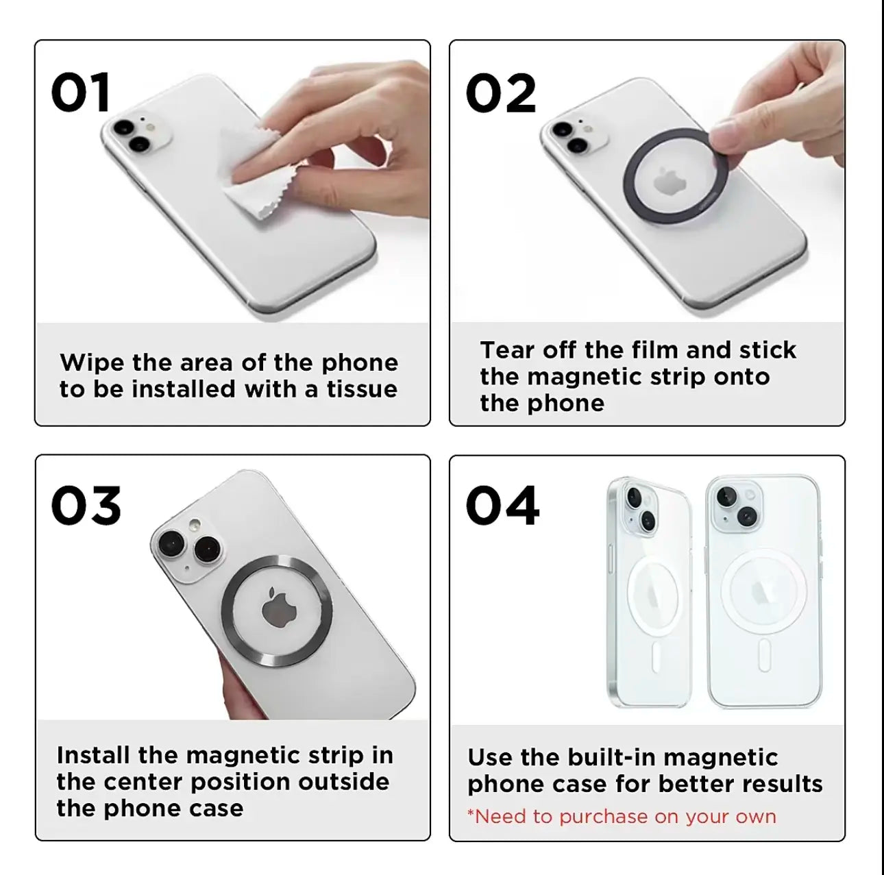 10,000mAh Magnetic Portable Wireless Power Bank for iPhone 12 - 17 Series, Compatible with Cases