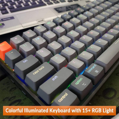 K2 75% Layout RGB Bluetooth Wireless Mechanical Keyboard Compact 84 Keys USB Wired Gaming Keyboard for Mac And Windows