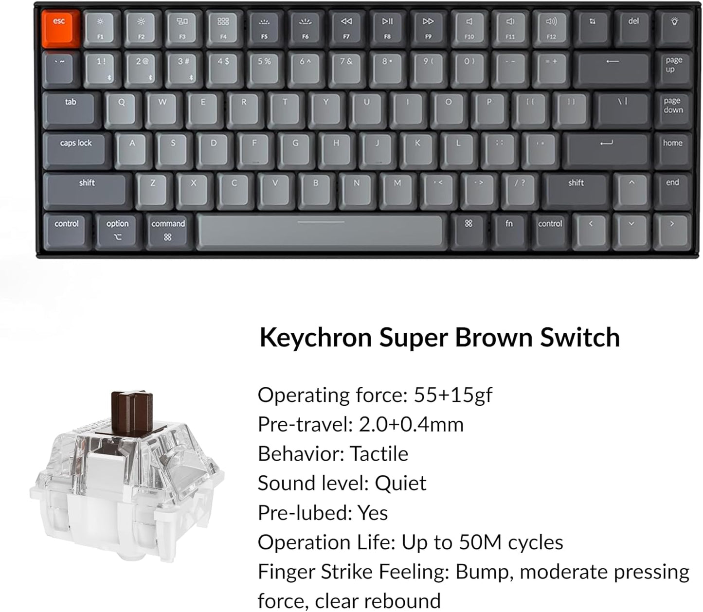 K2 75% Layout RGB Bluetooth Wireless Mechanical Keyboard Compact 84 Keys USB Wired Gaming Keyboard for Mac And Windows