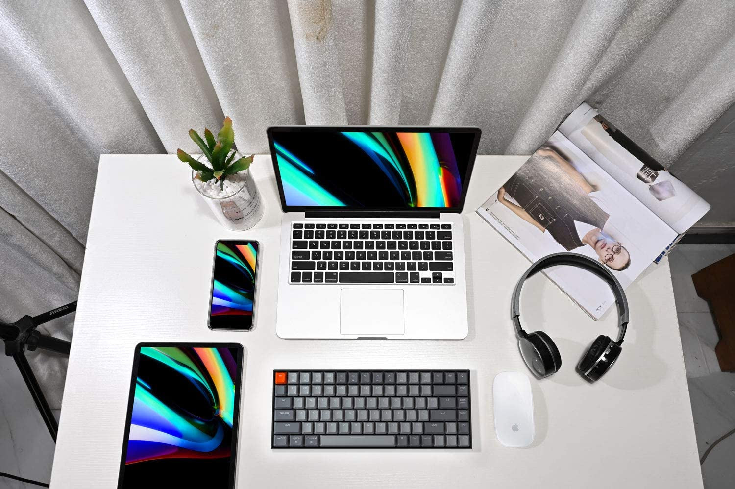 K2 75% Layout RGB Bluetooth Wireless Mechanical Keyboard Compact 84 Keys USB Wired Gaming Keyboard for Mac And Windows