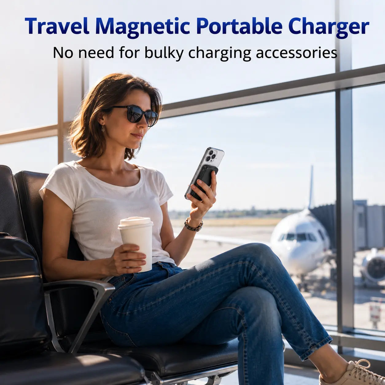 Magnetic Portable Charger, 10000Mah Power Bank with Built-In Cable, 5-Output Portable Charger, 20W Fast Charging, LED Display Portable Phone Charger Compatible with Magsafe Iphone 17/16/15/14/13/12 Series，W17 Tiktokshopbacktoschool