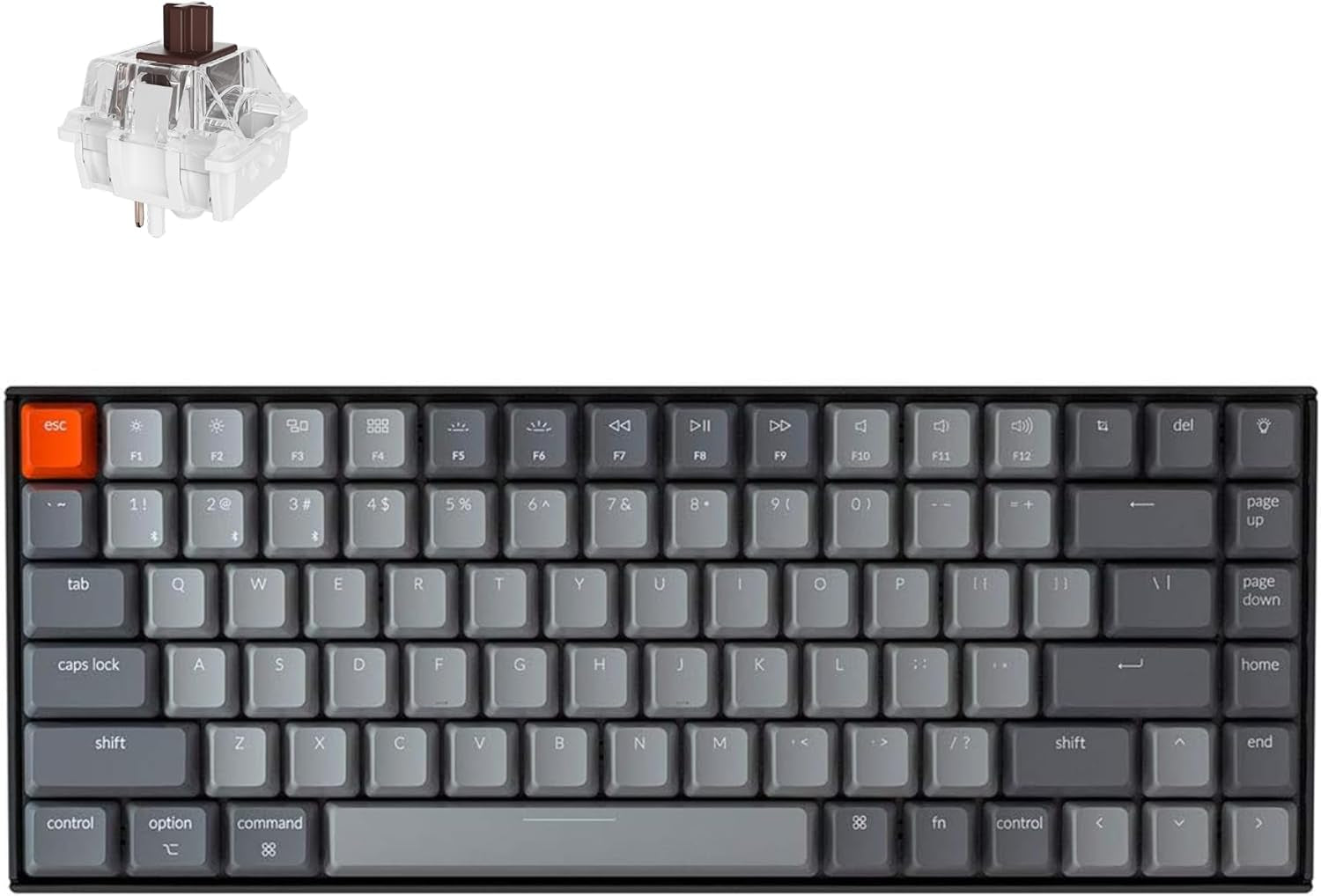 K2 75% Layout RGB Bluetooth Wireless Mechanical Keyboard Compact 84 Keys USB Wired Gaming Keyboard for Mac And Windows