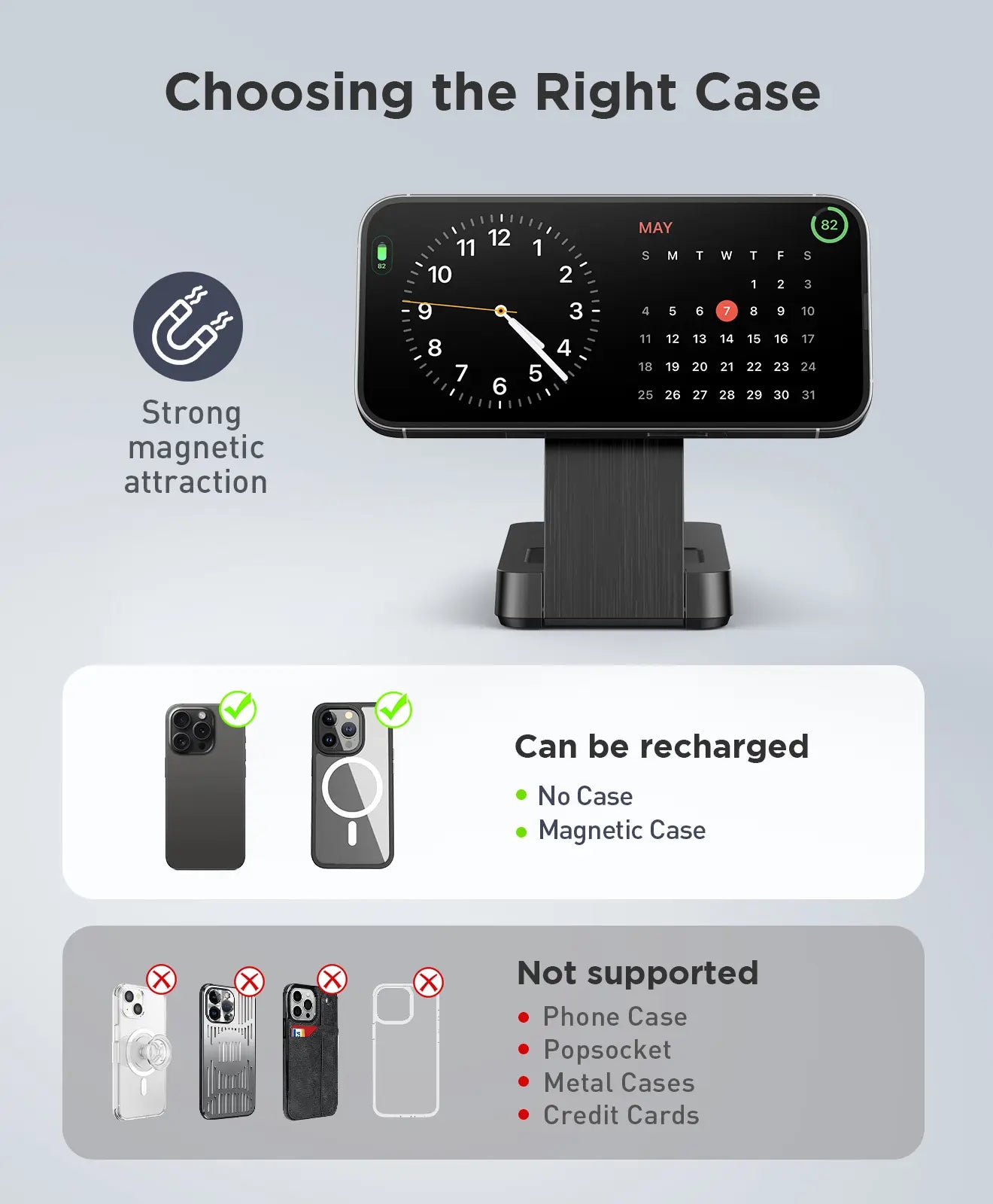 3-In-1 Foldable Magnetic Wireless Charger for Iphone, Apple Watch & Airpods—Home, Office & Travel Ready