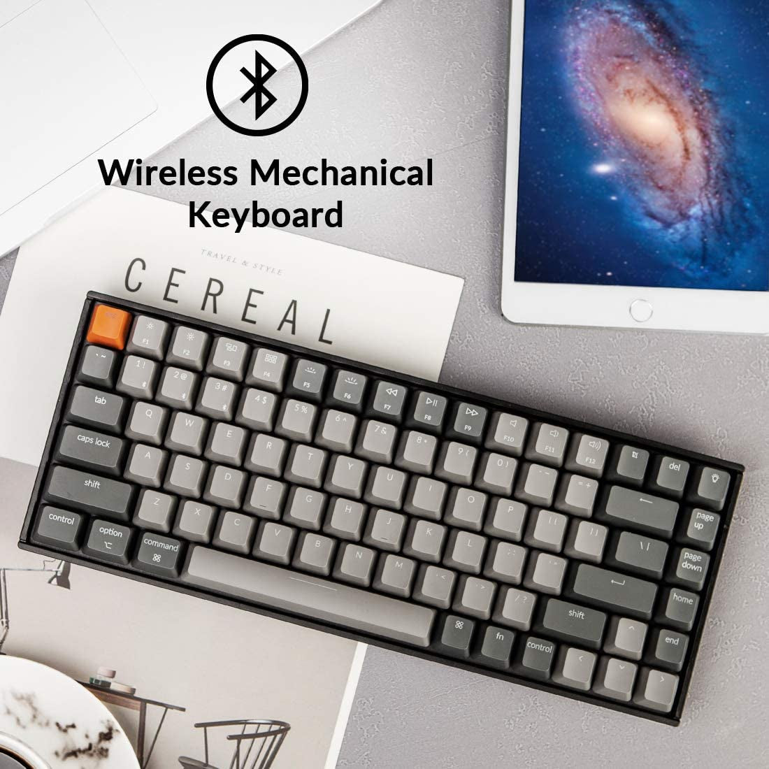 K2 75% Layout RGB Bluetooth Wireless Mechanical Keyboard Compact 84 Keys USB Wired Gaming Keyboard for Mac And Windows
