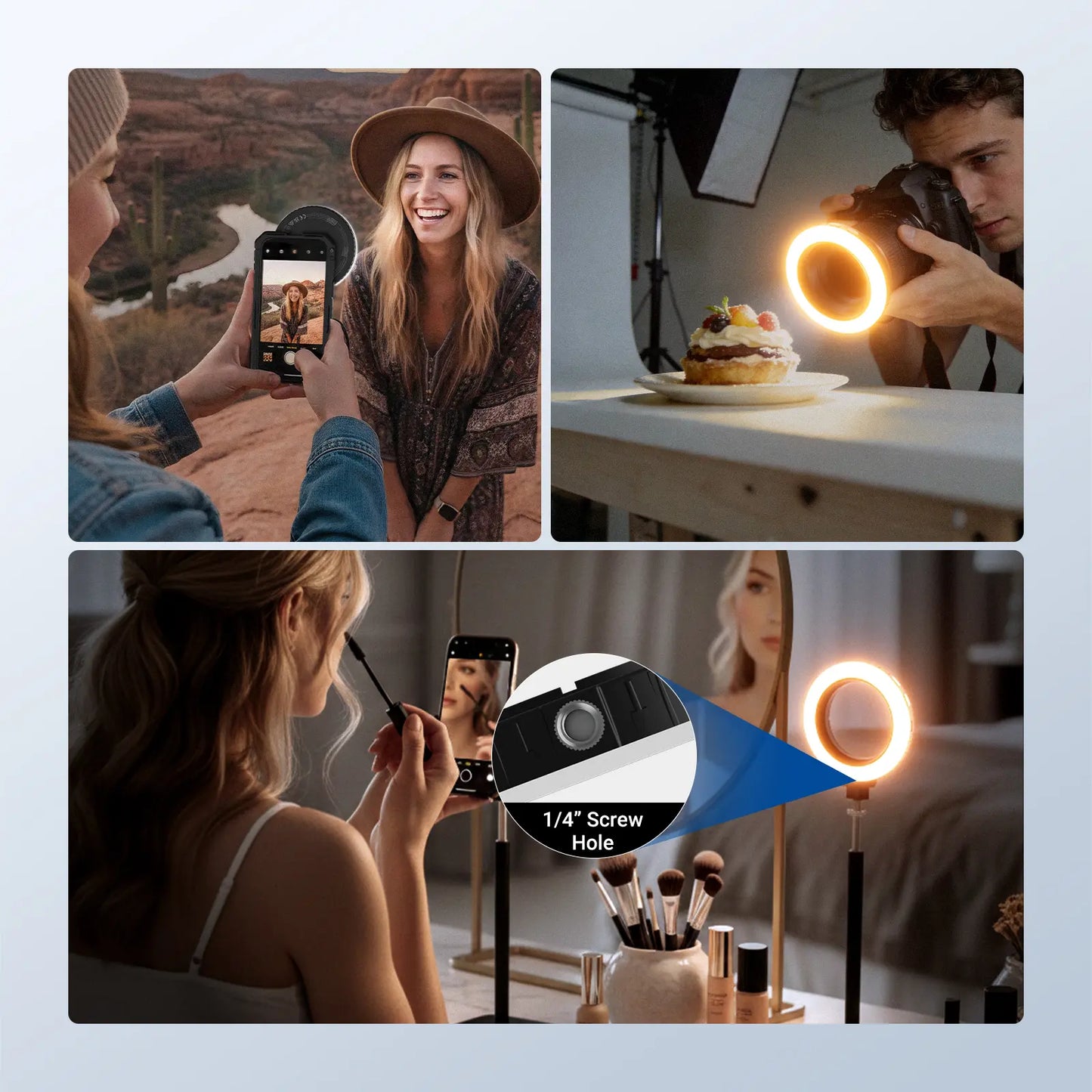 NEEWER M22 67Mm Threaded Ring Light for Phone Mounts, Clip-On LED Selfie Ring Light for Iphone & Smartphones, Portable Fill Light for Selfies, Vlogging, Makeup, Video Calls Tiktokshopbacktoschool