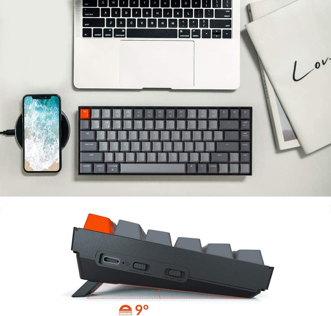 K2 75% Layout RGB Bluetooth Wireless Mechanical Keyboard Compact 84 Keys USB Wired Gaming Keyboard for Mac And Windows