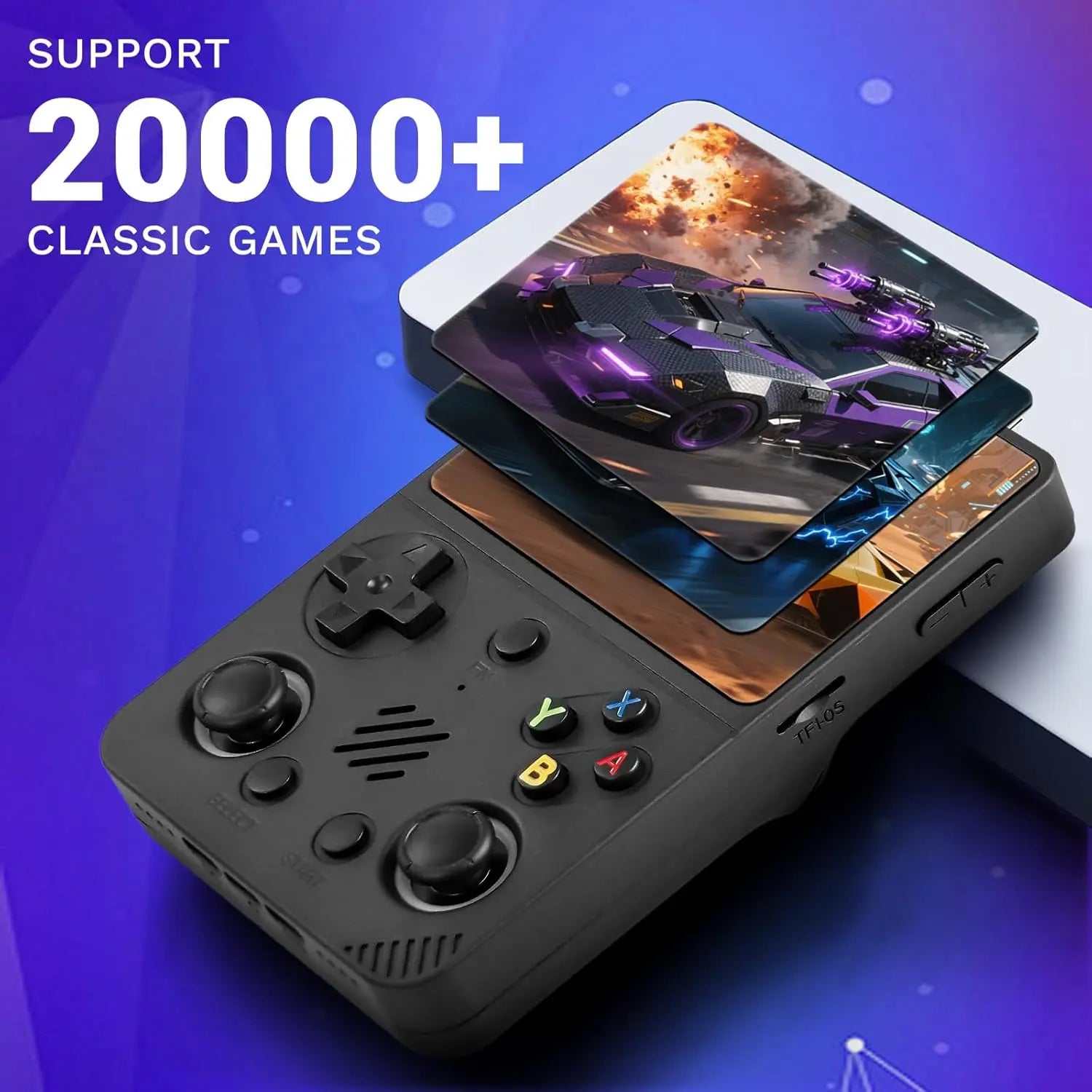 RG36 Pro Open Source Retro Handheld Gaming Console - 3.5-Inch IPS Display, Preloaded with Classic Games, 64GB TF Card, Portable Travel Gaming Device, Ideal Gift for Teens and Partners - Black